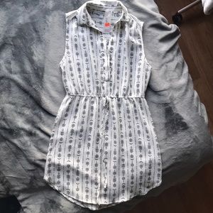 Purple snow button front dress